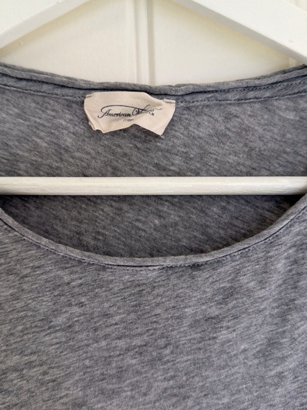 American Vintage Light Heather Gray Scoop Neck Tee
